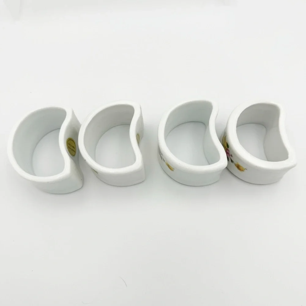NEW Floral Porcelain Cottagecore Napkin Rings